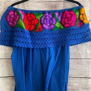Mexican embroidered blouse